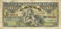 Gallery image for Belgian Congo p1a: 10 Francs